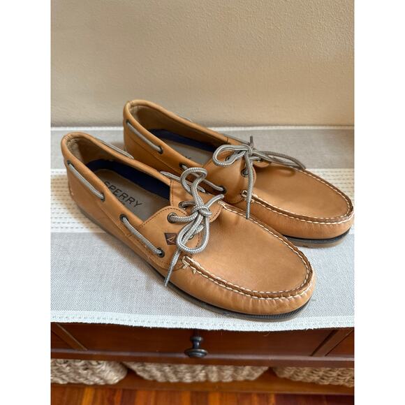 Sperry Top-Sider Leeward 2 Eye Leather Boat Shoe Size 10.5
